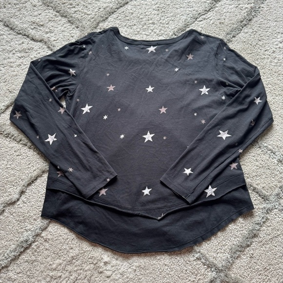 CHRLDR Star Print top Long Sleeve Tee pima cotton star print medium - Picture 8 of 8